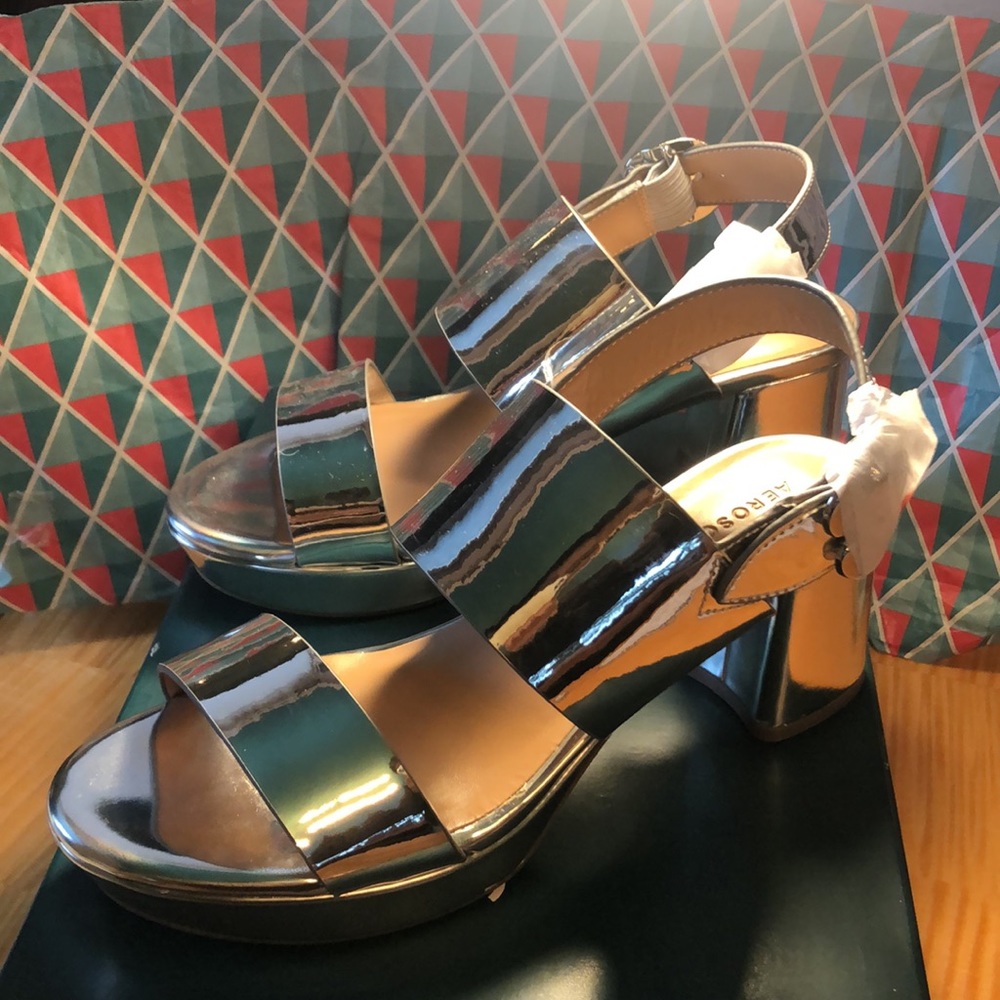 Aerosoles Camera Silver Metallic Shoes